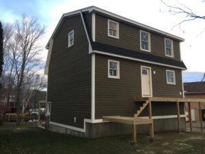 Prefinished cedar siding