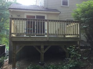 Budget pressure treated deck