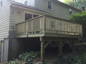 Budget pressure treated deck