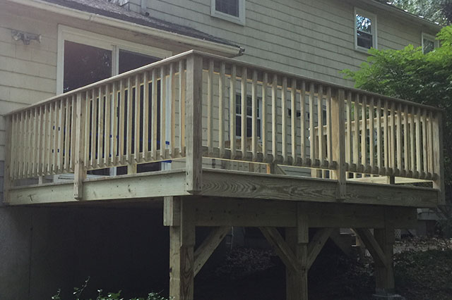 Budget pressure treated deck